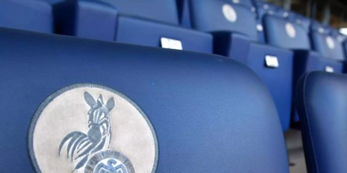 Das Logo des MSV Duisburg auf einem Sitz. Foto: picture alliance / dpa Das Logo des MSV Duisburg auf einem Sitz. Foto: picture alliance / dpa