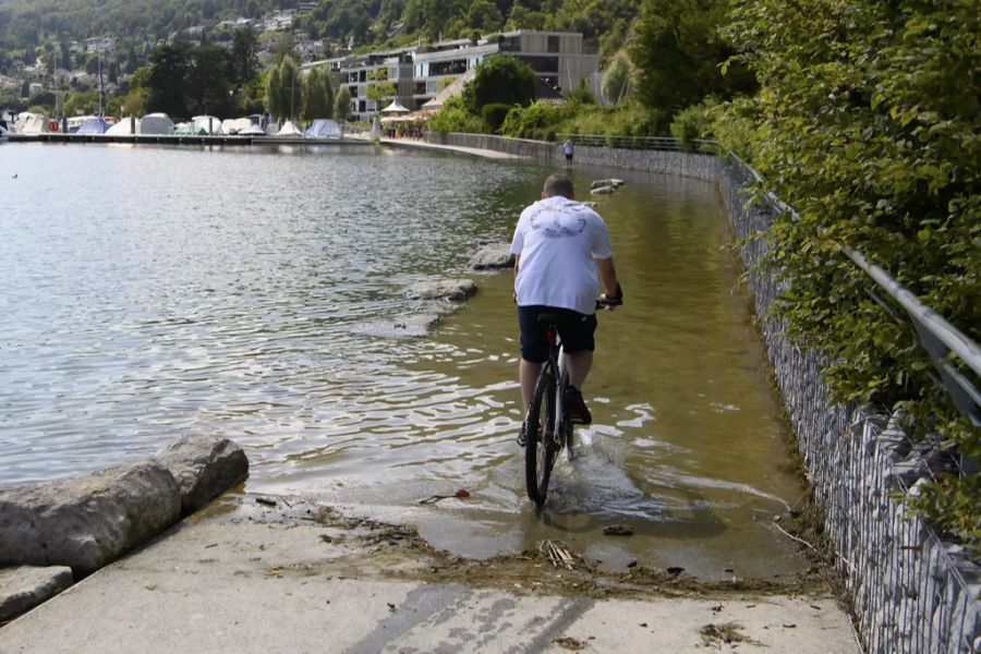 Hochwasser in Biel BE.