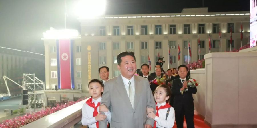 Kim Jong Un bei der Parade