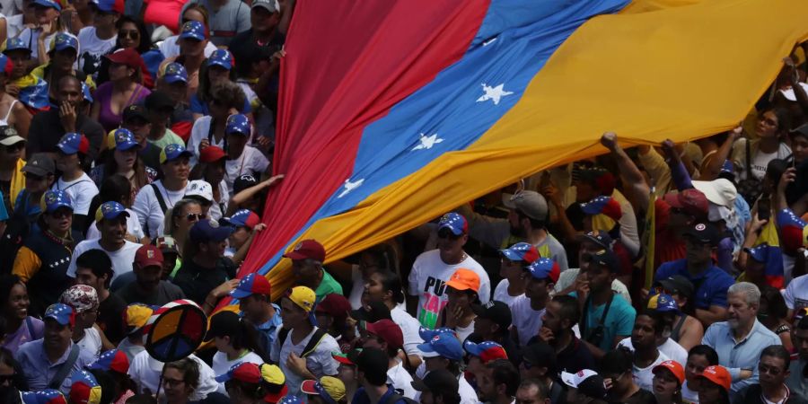 Demonstration in Caracas.