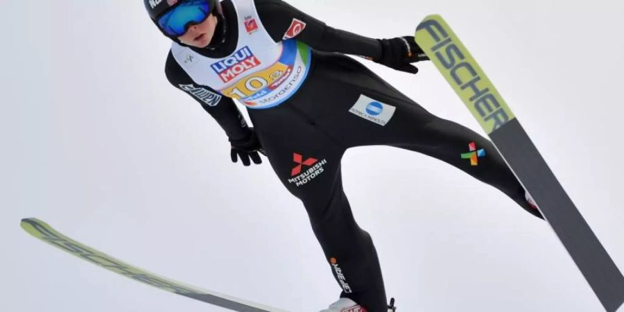 Skispringerin Maren Lundby in Aktion. Foto: Hendrik Schmidt