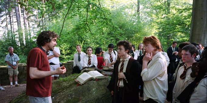 Alfonso Cuarón gibt den Schauspielern von «Harry Potter und der Gefangene von Askaban» Anweisungen. Alfonso Cuarón