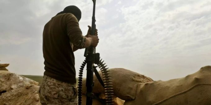 SDF-Kämpfer nahe Baghus SDF-Kämpfer nahe Baghus