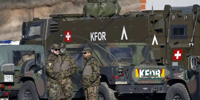 Schweizer Soldaten im Kosovo. Kosovo