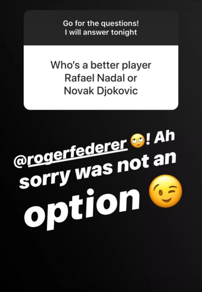 «Roger Federer!»: Stan Wawrinka beantwortet Fragen auf Instagram. Roger Federer Stan Wawrinka