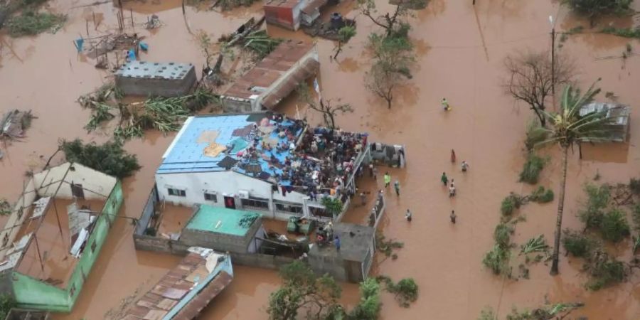 Die von dem Zyklon «Idai» ausgelösten Überschwemmungen setzten im Zentrum von Mosambik ganze Landstriche unter Wasser. Foto: INGC (Instituto Nacional de Gestão de Calamidades)