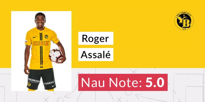 Die Nau-Note für Roger Assalé (YB). Die Nau-Note für Roger Assalé (YB).
