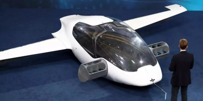 Prototyp des ersten flugfähigen Lilium-Flugtaxis. lilium großauftrag aktie
