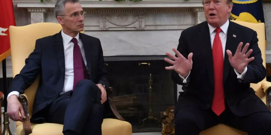 US-Präsident Trump (r.) und Nato-Chef Stoltenberg