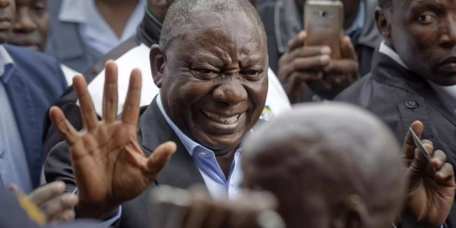 Cyril Ramaphosa scheint eine zweite Amtszeit als Präsident in Südafrika sicher. Foto: Ben Curtis/AP