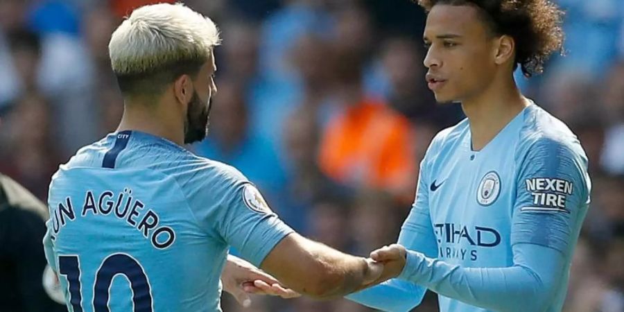 Sergio Agüero (l) erzielte für Manchester City das Tor des Tages. Foto: Martin Rickett/PA Wire