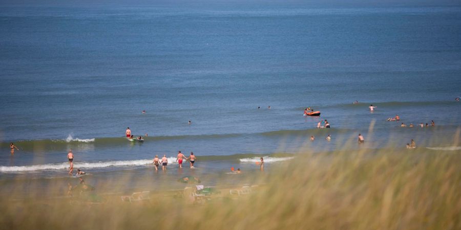 Strand Badende Meer Dünengras