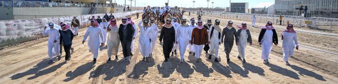 Neben den Schönheitswettbewerben gab es am Kamel-Festival in Katar diverse andere Wettbewerbe. Katar Kamel Festival
