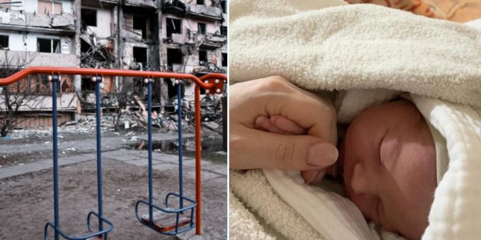 Schutz vor Russen - Ukrainerin bringt Baby in Metro-Station zur Welt