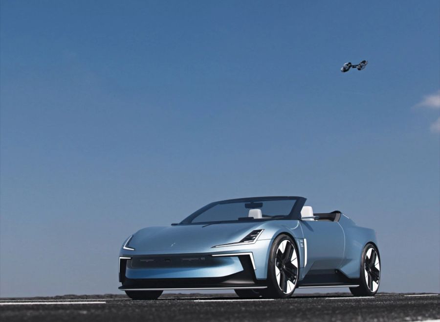 Der Polestar Roadster o2 soll eine eigene Drohne für Aufnahmen besitzen.
