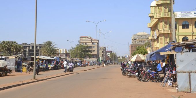 Blick auf die Strassen von Ouagadougou, Burkina Faso, am 24. Januar 2022. Mutiny in Ouagadougou