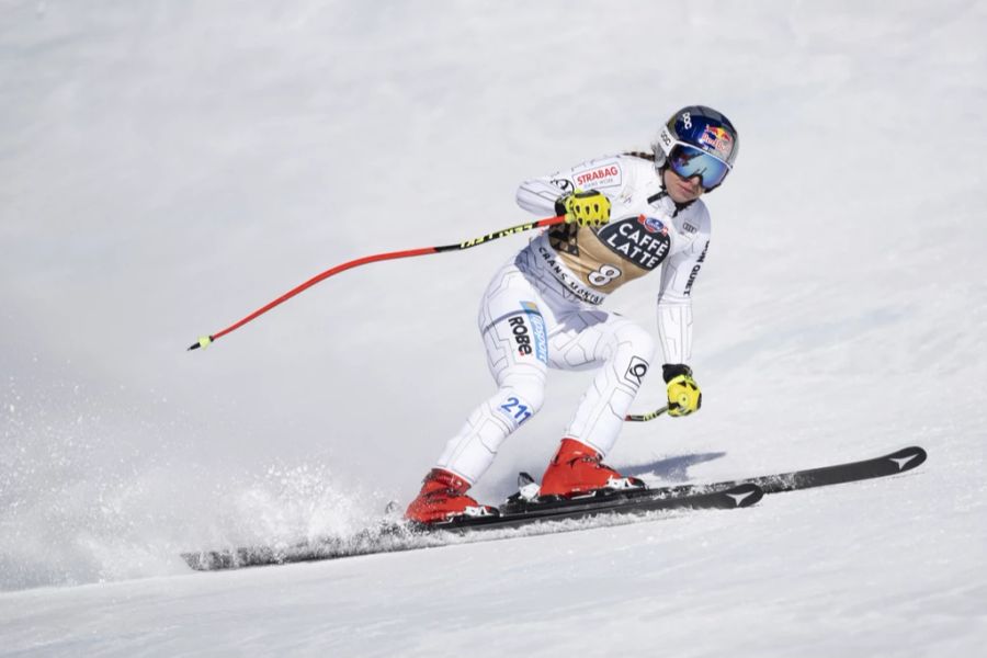 Ester Ledecka gewinnt die erste Abfahrt in Crans-Montana.