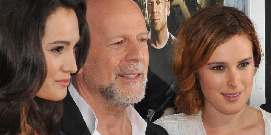 Bruce Willis mit seiner Ehefrau Emma Heming-Willis (l.) und seiner Tochter Rumer.