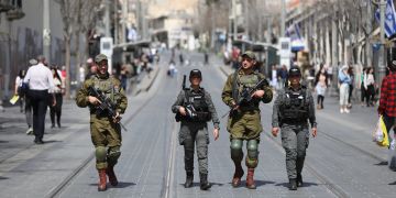 Israelische Grenzpolizisten in Jerusalem