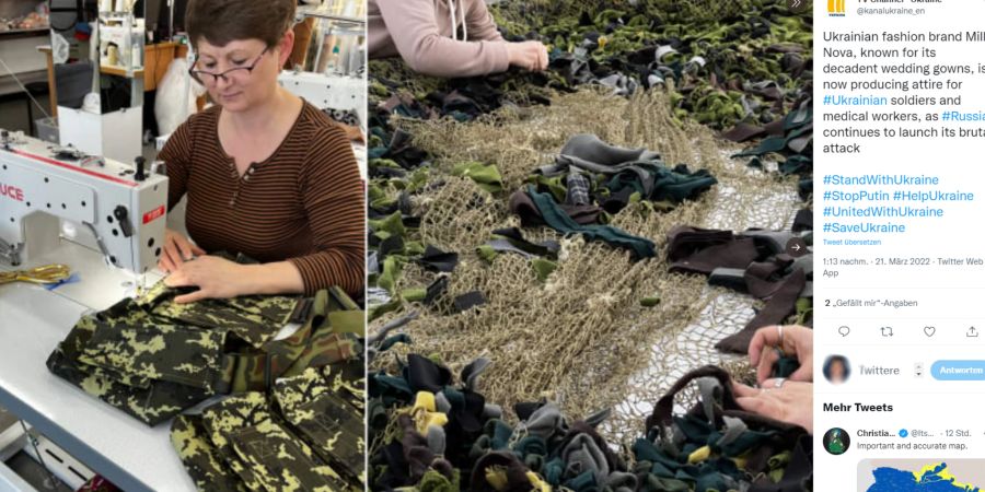 Camouflage statt Schleier: Die Produktion wurde wegen den Geschehnissen in der Ukraine angepasst.