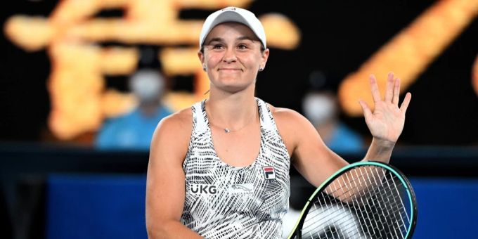 Ashleigh Barty nach ihrem Sieg. Ashleigh Barty