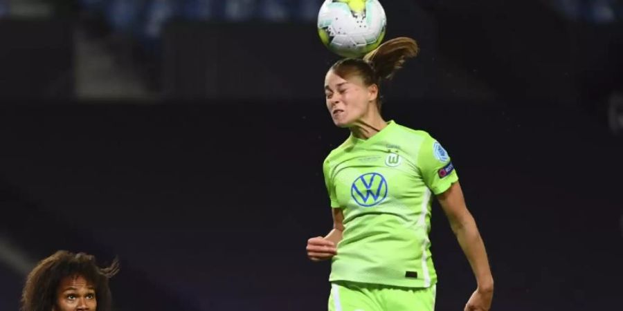 Fehlt Wolfsburgs Fussball-Frauen bis Jahresende: Ewa Pajor. Foto: Gabriel Buoys/pool AFP/AP/dpa
