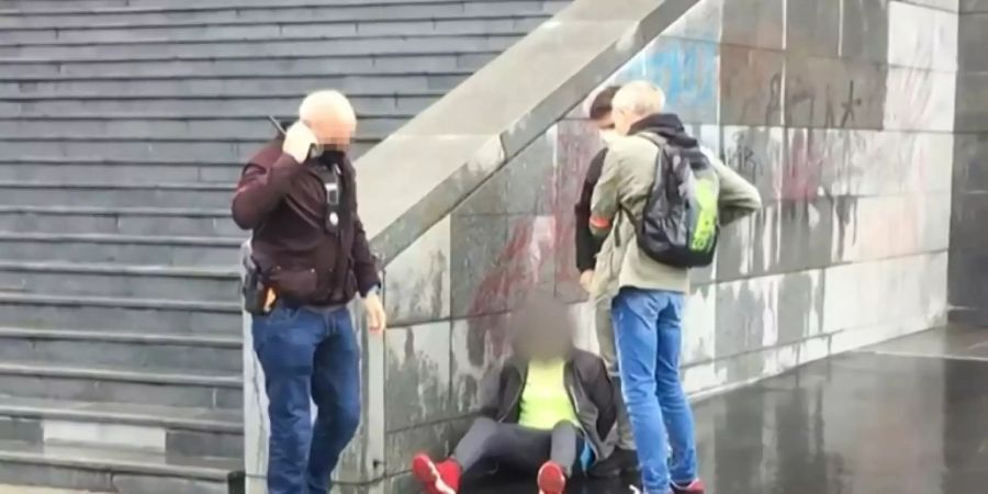 Der Verdächtige vor seiner Festnahme