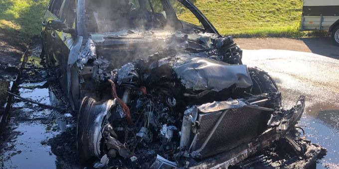 Mörschwil SG - Auto gerät in Brand