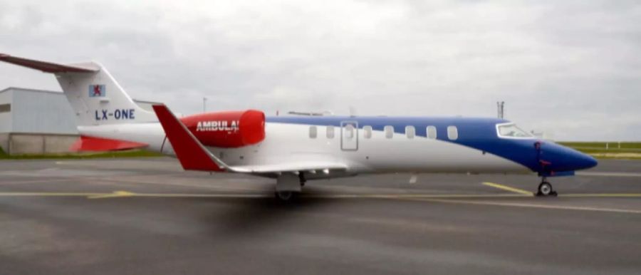 Mit diesem Ambulanz-Jet, dem Bombardier Learjet 45XR LX-ONE, wurde Ronaldo nach Turin geflogen.