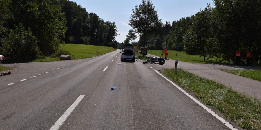 Übersichtsaufnahme der Unfallstelle