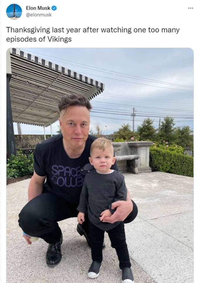 Elon Musk und sein Söhnchen X. elon musk