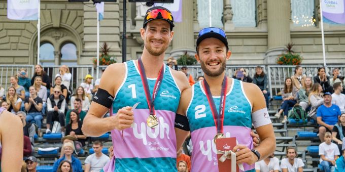 Leo Dillier und Adi Heidrich sind Schweizermeister Beachvolleyball Die neuen Schweizermeister im Beachvolleyball