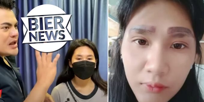 Dumm gelaufen - Thailänderin (32) hat nach Tattoo vier Augenbrauen