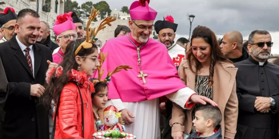 Der Lateinische Patriarch Pierbattista Pizzaballa in Bethlehem