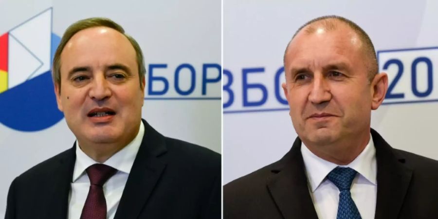 Rumen Radew (r.) und sein Herausforderer Anastas Gerdjikow