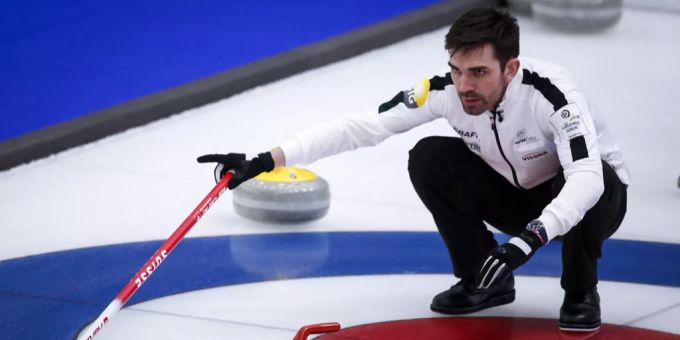 Peter de Cruz, Skip des Schweizer Curling-Teams der Männer. Swisscurling Peter de Cruz