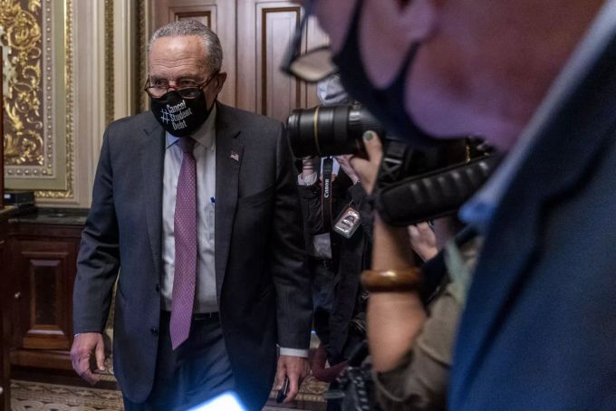 Chuck Schumer, der Mehrheitsführer der Demokraten im Senat. Congress Debt