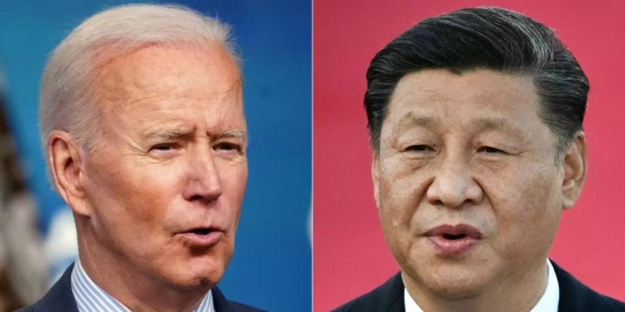 Präsidenten Biden (l.) und Xi