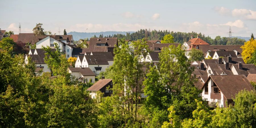 Die Ortsübersicht der Gemeinde Grüningen (ZH).