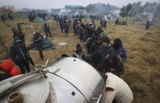 Lage um Migranten eskaliert. Migration Belarus Poland