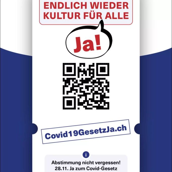 Kampagnenbild der Ja-Kampagne der Zivilgesellschaft. covid19gesetzja.ch