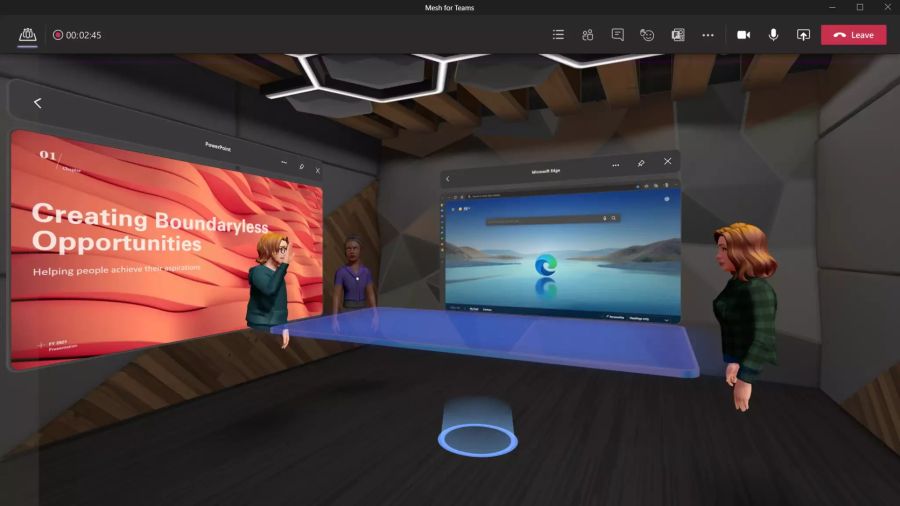 Microsoft Teams Mesh Metaverse