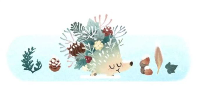 Verschlafener Igel - Google Doodle läutet Winter-Anfang ein