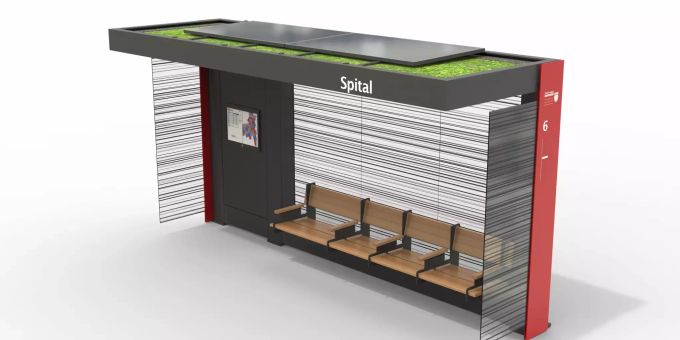 Prototyp-Buswartehäuschen Aarau Prototyp-Buswartehäuschen