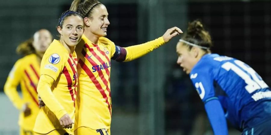 Die Frauen von 1899 Hoffenheim waren gegen den FC Barcelona chancenlos. Foto: Uwe Anspach/dpa