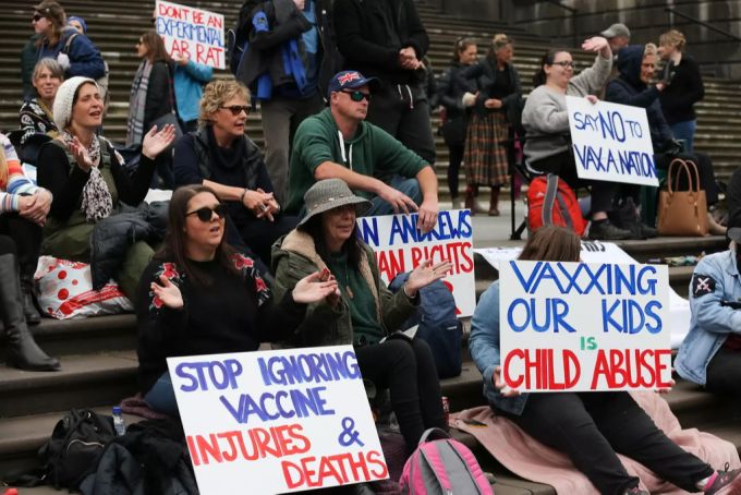 Gegen die unterschiedliche Behandlung von Geimpften und Ungeimpften gibt es in Melbourne Widerstand. Melbourne