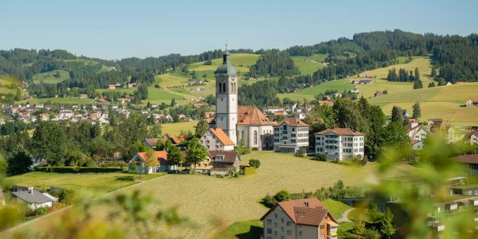 Blick auf die Gemeinde Speicher im Kanton Appenzell Ausserrhoden. Blick auf die Gemeinde Speicher im Kanton Appenzell Ausserrhoden.