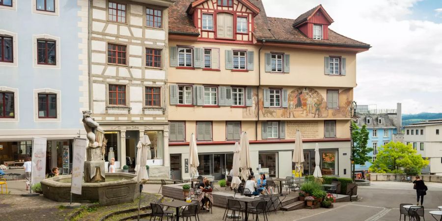 Marktgasse in der Wiler Altstadt Wil (SG).