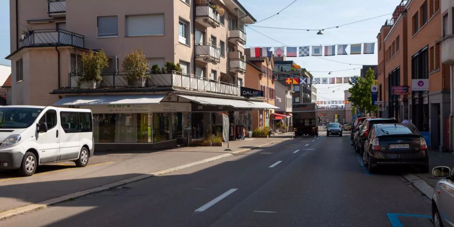 Die Bahnhofstrasse in Romanshorn.