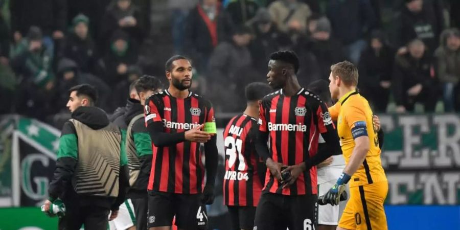 Leverkusen unterlag zum Gruppenabschluss bei Ferencvaros Budapest. Foto: Marton Monus/dpa